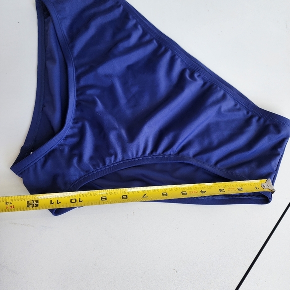 NWT Noon Swim Women's Bottoms Women’s Plus Size 18 Swimwear Navy BLUE - Picture 2 of 10